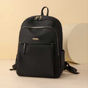 <strong>Women's</strong> Large Capacity Waterproof Breathable Nylon Backpack Polyester Lining Zipper Closure Lightweight Casual Travel <strong>Schoolbag</strong> - Product Image 4
