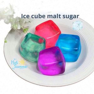 Ice Cube Shaped Maltose Rubber Sensory Toy Rose Design Squeeze Ball for Girls <b>Hands</b>-On Stress Relief Anxiety Fidget Toys - Product Image 2