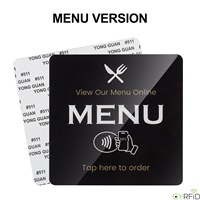 Etiqueta Adhesiva Acrílica NFC Impermeable de 10 cm, Etiqueta NFC Programable para Menú de Restaurante