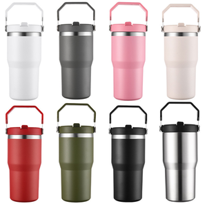 Cross border 304 Stainless Steel Thermal <b>Cup</b> 30oz Handheld Car <b>Cup</b> <b>Large</b> Capacity Outdoor Portable Vehicle Straw <b>Cup</b> - Product Image 1