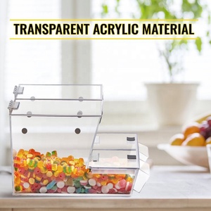 <span class=keywords><strong>Stackable</strong></span> Mini kẹo topping dispenser, 11 "x 4" x 7 "Acrylic kẹo Bin, số lượng lớn kẹo bin với từ Bản lề cửa - Product Image 2