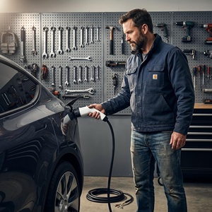 Nouveau câble de charge pour véhicules électriques de type <span class=keywords><strong>2</strong></span>, norme européenne, 32A, 7kW, monophasé, 5m, IP65, étanche, IEC 62196, BYD pour Tesla - Product Image 3