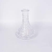 OEM personnalisable de haute qualité durable narguilé accessoires verre clair diamant fond épais huka narguilés dubai shisha bouteille