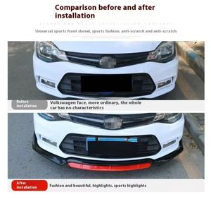 Bainel universale piccolo bordo anteriore labbro di protezione rossa ABS rivestimento anteriore paraurti anteriore a tre sezioni labbro anteriore quattro sezioni - Product Image 3