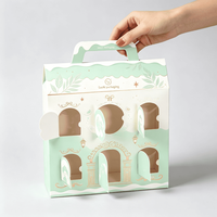 Caja de Regalo Creativa para Dulces de Navidad y Bodas con Diseño de Copo de Nieve, Empaque Cuadrado de Papel Kraft, Venta al por Mayor, 12 Piezas