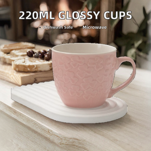 Artículo de gran venta: Taza de café espresso de cerámica con diseño moderno para uso en restaurantes y oficinas, taza de café MInd Relief de UO INDIA. - Product Image 2