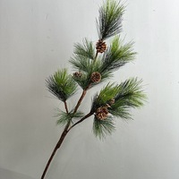 Branches d'arbres en plastique imitation aiguilles de pin, décoratives vertes artificielles pour mariages et jardins, plantes d'extérieur et plantes vertes artificielles d'intérieur