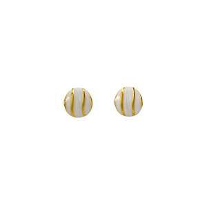 ต่างหูแบบติดหูชุบทองคลาสสิก ลายเปลือกหอยทรงกลม - Product Image 2