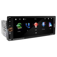Autoradio universel 6.8 pouces BT Carplay à écran tactile Autoradio 1DIN autoradio lecteur MP5