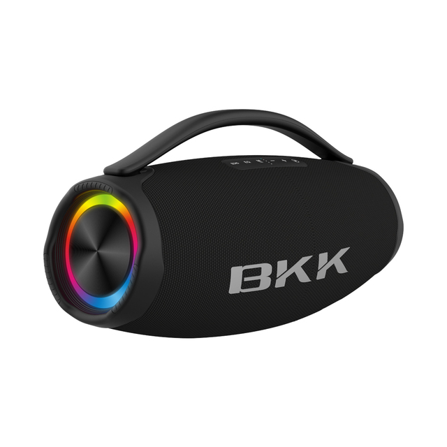 Hot Sell Mini Big Power 80W Waterproof Boombox Speakers Outdoor Portable Wireless Microphone RGB LED FM Music Player (B57)