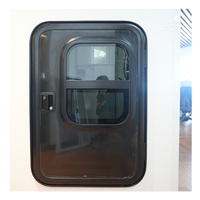 Porte de larme de caravane avec porte intérieure et fenêtre en verre trempé de levage peut être personnalisée