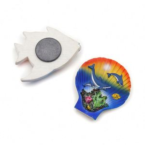 Cadeau souvenir personnalisé en polyrésine représentant une destination de voyage, pour la décoration de la maison, aimant de réfrigérateur en résine - Product Image 2
