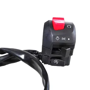 Interruptor Universal para manillar de motocicleta, luz de señal de giro, claxon, montaje de interruptor de encendido/apagado