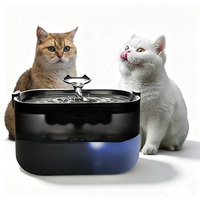 Fontaine à eau automatique pour animaux de compagnie de 2,5 L, facile à nettoyer, avec filtre de remplacement, distributeur d'eau pour animaux de compagnie, fontaine à eau pour chats