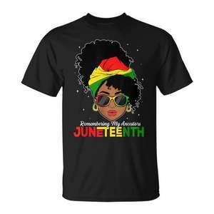 T-shirt Juneteenth Black Girl Remembering My Ancestors - Product Image 1