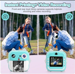 Cámara instantánea para niños lente dual 1080P cámara digital full HD niños mejores juguetes al aire libre de mano Mini cámara de impresora térmica - Product Image 3