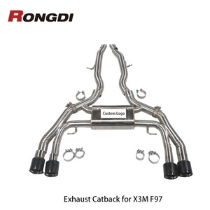 ท่อไอเสียสแตนเลส 304 สำหรับ BMW F97 F98 X3M X4M 3.0T แบบ Single Midpipe Valvetronic Exhaust Muffler - Product Image 4