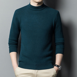 Suéteres de otoño e invierno de nuevo estilo, suéter de punto de medio <span class=keywords><strong>cuello</strong></span> <span class=keywords><strong>alto</strong></span> para <span class=keywords><strong>hombre</strong></span> - Product Image 4