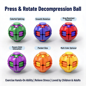 Spinner Modular de Ensamblaje, Juguete Antiestrés de Plástico para Dedos, Giratorio y de Presión, Suave, Ligero, Multicolor, para Niños y Adultos - Product Image 1