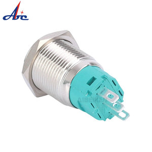 2024 IP65 impermeable Material de acero inoxidable interruptor de botón <span class=keywords><strong>para</strong></span> <span class=keywords><strong>timbre</strong></span> de puerta botón <span class=keywords><strong>pulsador</strong></span> carcasa Color plata 16mm botón <span class=keywords><strong>pulsador</strong></span> - Product Image 2