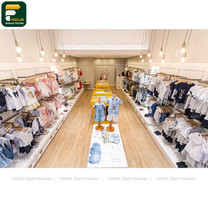 ชั้นวางเสื้อผ้าพร้อมชั้นเก็บของสำหรับร้านค้าปลีก - Product Image 6