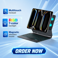 Nuevo en Stock: Funda Magnética con Retroiluminación RGB para iPad Pro 11" M4/M5, Teclado Mágico de Latencia Ultrabaja con Interruptor de Tijera