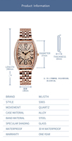 Jam Tangan Wanita Model Baru 2022 Bentuk Oval Kecil Retro dengan Tali Kulit Asli Poliester dan Kristal Berlian