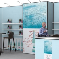 Stand d'exposition modulaire en aluminium imprimé sur mesure 10x20 pieds, stand d'exposition portable