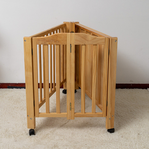 <span class=keywords><strong>Lit</strong></span> d'enfant pliable multifonction B2B, garde-corps latéral, peut être relevé et abaissé, grande taille, berceaux en bois pliables pour bébés - Product Image 4