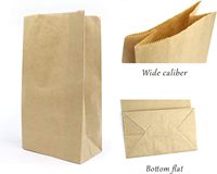 Sacs en papier biodégradables Eco Coffee Lunch Packaging recyclables Sos Square Shopping Candy Logo Printed Paper Bags