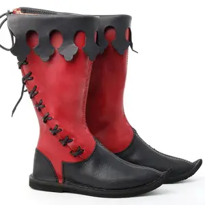 Cosplay Flat Mid-Calf Boots for Commander of Foreign Trade Gothic High Leg Boot