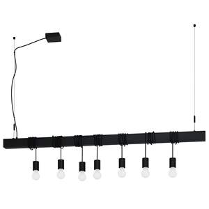 Lustre TOWNSHEND-B noir à 7 lumières, H. 200 cm - 7x40W E27 - Product Image 1