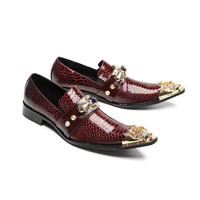 Mocassins Homme Personnalisables OEM ODM avec Logo, Confortables, Légers, Formels, Automne, Embout en Acier, Cuir Véritable