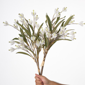 Safari <strong>Sunset</strong> Leucadendron <strong>Flowers</strong> with Flocked Stem Artificial Leucadendron Spray for Home Wedding Decor - Product Image 1