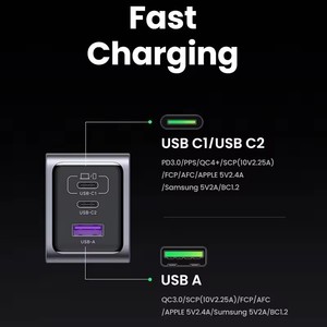 <span class=keywords><strong>Cargador</strong></span> <span class=keywords><strong>UGREEN</strong></span> Nexode Pro <span class=keywords><strong>100W</strong></span> GaN USB C con Carga Rápida QC4.0 3.0, <span class=keywords><strong>Cargador</strong></span> Rápido PD para Laptop, para iPhone 17 16 15 Pro - Product Image 4