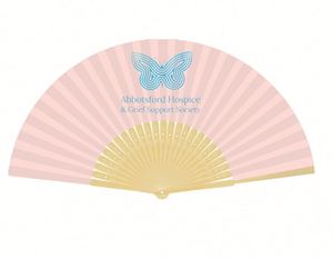 Factory Direct Hot Summer Outdoor White Wedding <b>Gift</b> Custom Design Printed Bamboo Crafts Fan with Plastic Handle Hot Promotion - Product Image 1