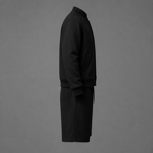 Ensemble veste <span class=keywords><strong>et</strong></span> short de baseball minimaliste personnalisé avec coque extérieure noire mate résistante à l'eau - Product Image 5