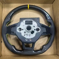 Maßgefertigtes Gelbes Echtcarbon-Leder-Lenkrad für Volkswagen Polo MK7 Passat Golf 4 5 6 7 8 GTI R Line MK5 MK6 MK7 MK8