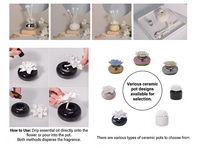 Le diffuseur d'huiles essentielles en céramique pour l'intérieur, avec fleurs, est le meilleur choix de cadeau.