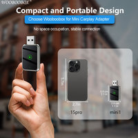 Adaptador inalámbrico Carplay pequeño Car Play Dongle Mini CarPlay Adaptador inalámbrico para iPhone IOS 11 + para OEM modelo de coche con cable 2018 +