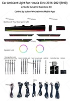 Nuevo Car Symphony Ambient Interior RHD Right Hand Drive Dynamic y Shadow Colorful Light Adecuado para Honda Civic 10th 2016-2021