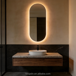 <span class=keywords><strong>Specchio</strong></span> da Bagno LED con Interruttore Touch, Ovale, Retroilluminato, Impermeabile, <span class=keywords><strong>Specchio</strong></span> <span class=keywords><strong>Illuminato</strong></span> per Salone con Luce LED - Product Image 3