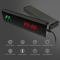Chronomètre de fitness en alliage d'aluminium de haute qualité avec affichage LED à 6 chiffres de 1,5 pouce, compte à rebours positif pour entraînement de boxe et intervalles