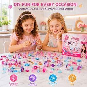 Deluxe Kids Boutique <b>Headband</b> Craft Kit DIY Hair Bows Pins Ribbons Gems Hearts Stars Holiday Gift Retail Supply - Product Image 3