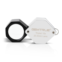 DK16008 20.5mm 10x Triplet Diamond Loupe Chrome Professional Jewelry Magnifier