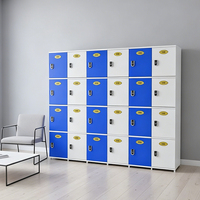 Armoire de rangement JMDS personnalisable, résistante à la rouille, écologique, à 4 portes/colonnes, en ABS et PVC, pour les dortoirs des étudiants des écoles et des universités