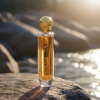 Nuevo y Elegante Frasco de Perfume Cilíndrico de 30ml 50ml 100ml, Botella de Perfume Vacía de Vidrio Transparente con Tapa de Bola y Caja de Regalo