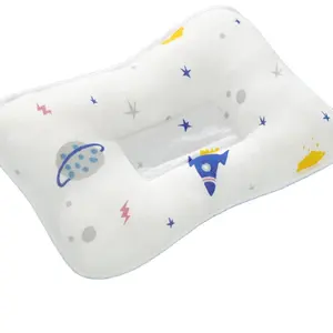 2024 new cartoon good price breathable air mesh customized comfort anti-vomiting memory foam baby pillow