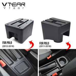Vtear Car-styling decorazione accessori parti copertura 2010 per VW <span class=keywords><strong>Polo</strong></span> 9n 6R bracciolo interno Console centrale bracciolo scatola di immagazzinaggio - Product Image 3