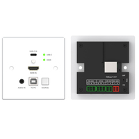 Extenseur mural HDBT 2x1 HDMI/USB-C 4K60 avec bande passante vidéo 18 Gbit/s, commutateur DIP EDID intégré, jusqu'à 328 pieds/100 m